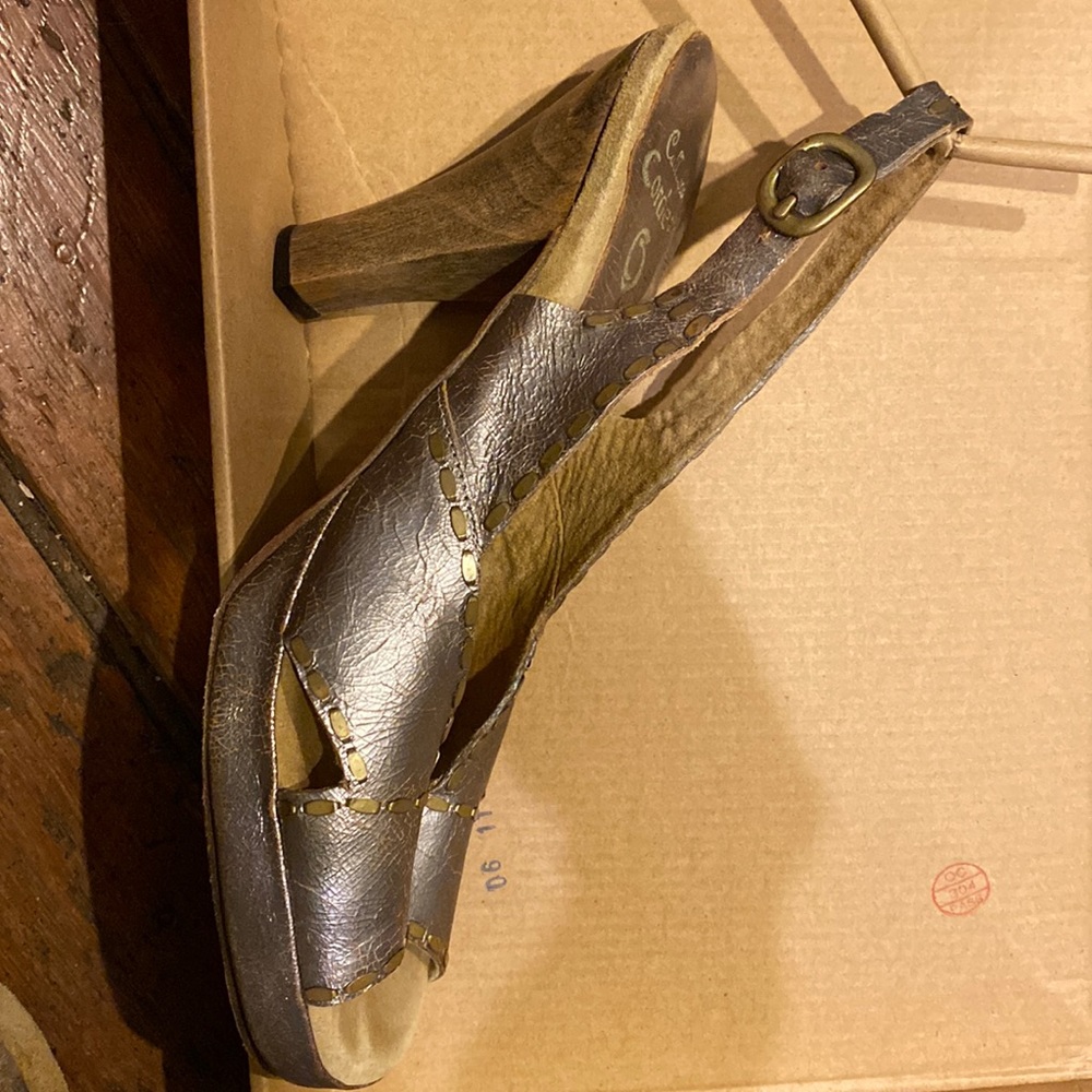 Calleen Cordero LA silver strap heels